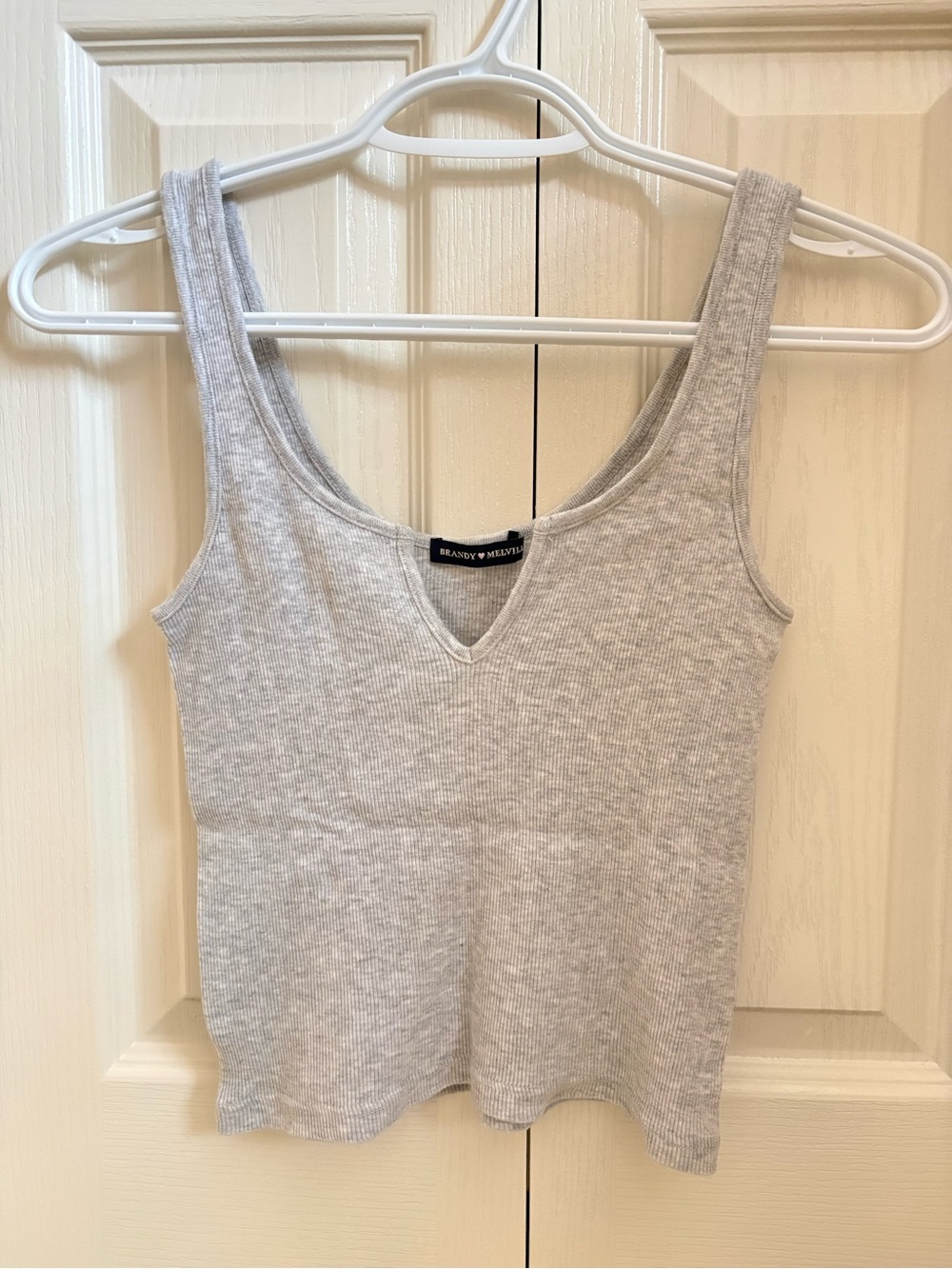 Brandy Melville Grey Notch Neck Tank